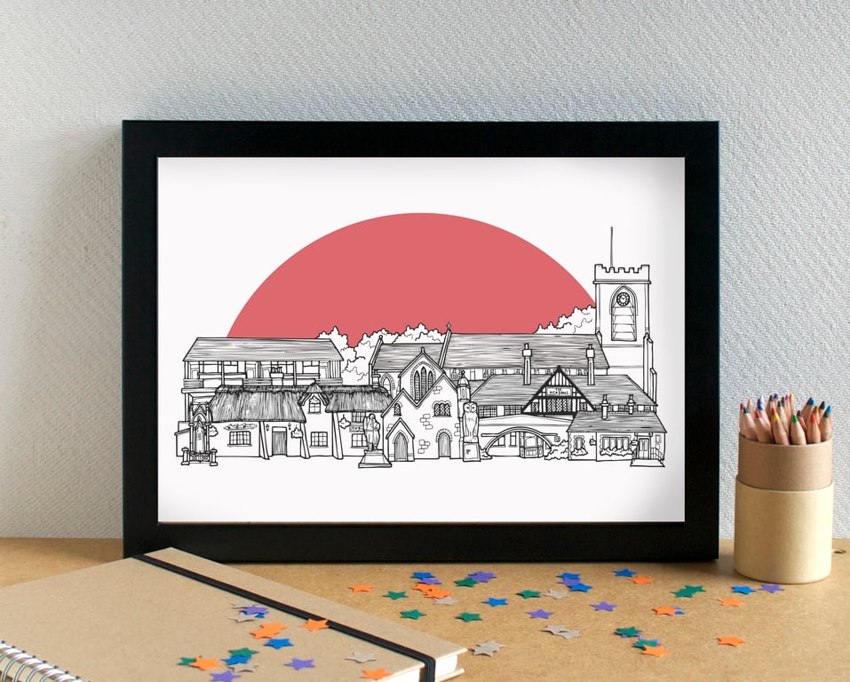 Maghull Skyline Art Print