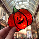 Stained Glass Pumpkin Patch Pal - Smiley