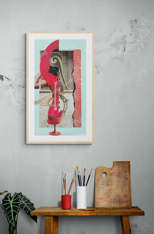 'Dummy' print of handmade collage