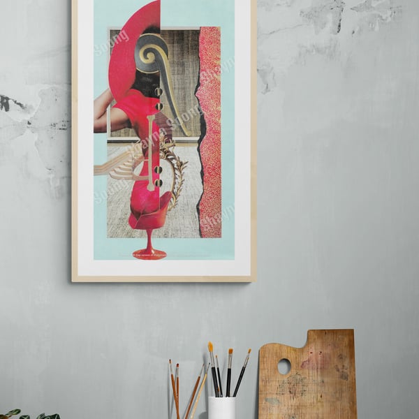 'Dummy' print of handmade collage