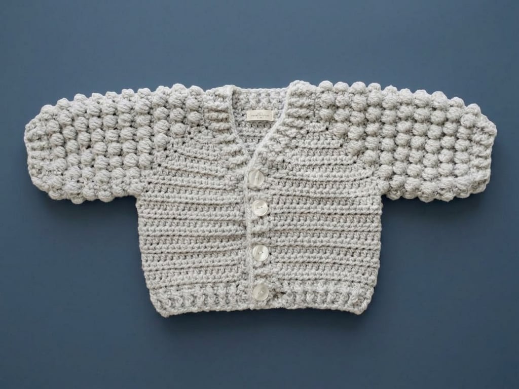 Newborn size baby cardigan- gender neutral