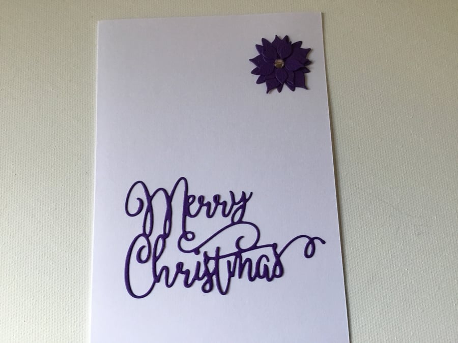 Poinsettia Christmas card. CC587