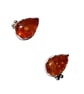 Handmade Baltic Amber Teardrop Stud Earrings in Fine Silver & Sterling Silver - Image 4