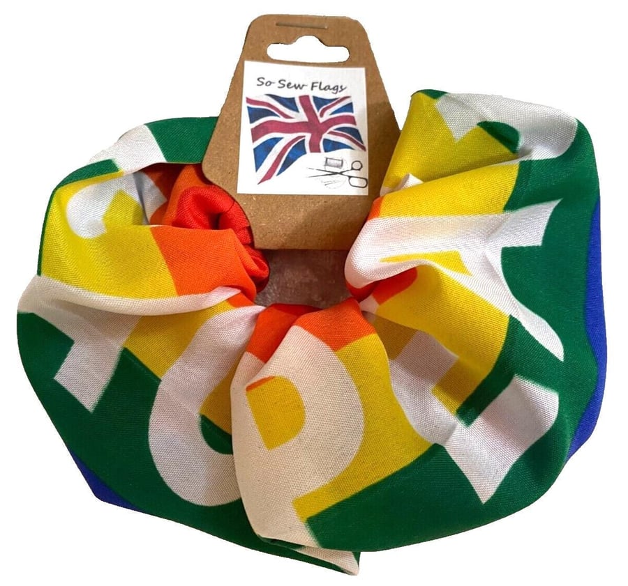 Rainbow Peace Flag Hair Scrunchie Scrunchies Accessory Band Elastic
