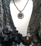 Black Rose necklace pendant 