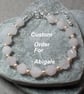 Custom Order For Abigale Rose Quartz Sterling Silver Bracelet - Image 1