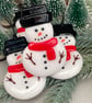 Snowman - Fused Glass Christmas Tree Decoration - Image 4
