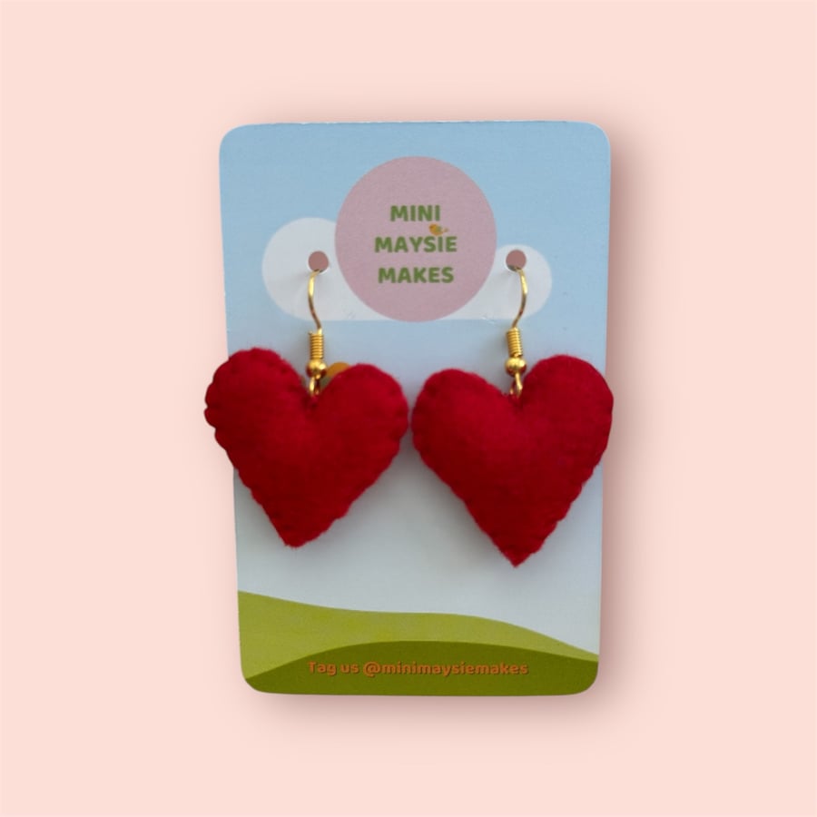 Quirky, Unique & Lightweight Love Heart Earrings