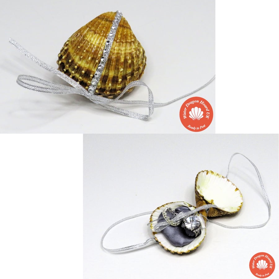Romantic and unique seashell ring box for perfect proposal to your Mermaid