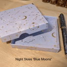 A handmade, ultra-thin gift box - Night Skies 'Blue Moons'