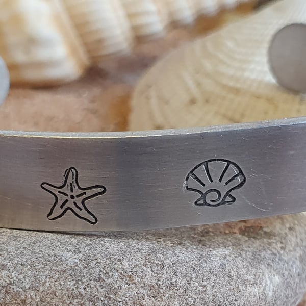 Hand Stamped Cuff Bangle