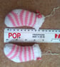 Pairs of Hand knitted stockings, Christmas Stockings,Stripy stockings, Stockings - Image 3
