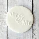Mr and Mr Icing Stamp, Wedding Stamp, Icing Embosser, Cookie Stamp, IS0047-O