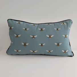 Sophie Allport Bees  Cushion with Black  Piping