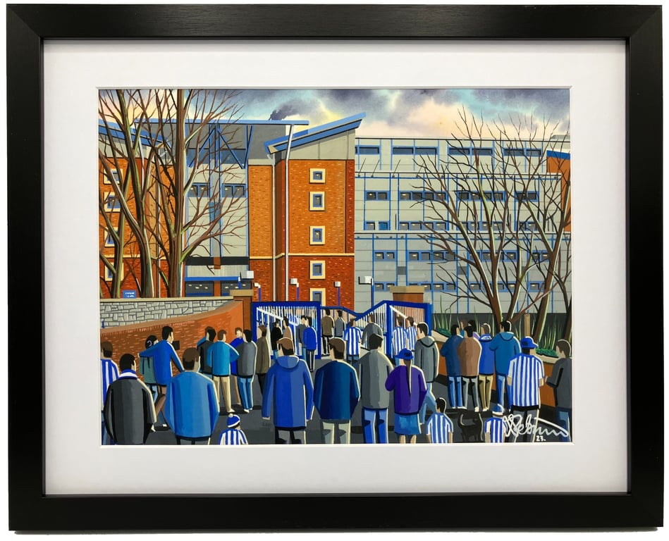 Sheffield W, Framed & Unframed Wednesday Art Print Football FC, Stadium Gift