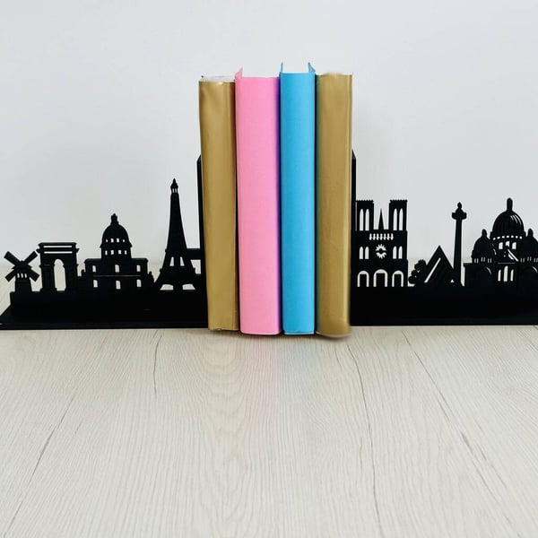 Paris Architecture Inspired Bookends
