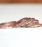 Set of 8 copper stacking rings, Oxidised thin copper rings - Image 5