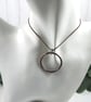Copper Circle Necklace on Cotton Cord - Image 3