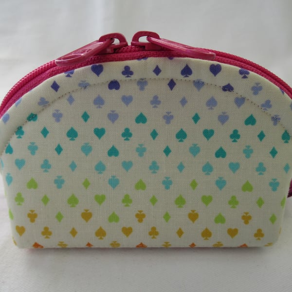 Zipped Pouch with Double Zip Opening, Ideal for Cosmetics,Travel , Bits and Bobs