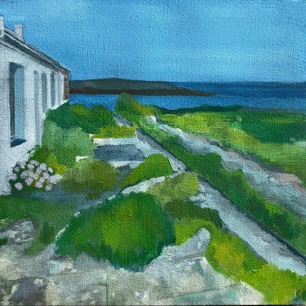 Moelfre, Anglesey, Welsh Landscape Oil Painting on Linen