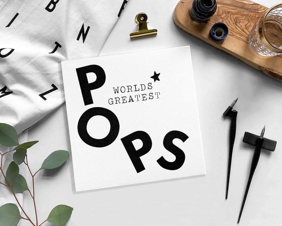 POPS Birthday Blank card