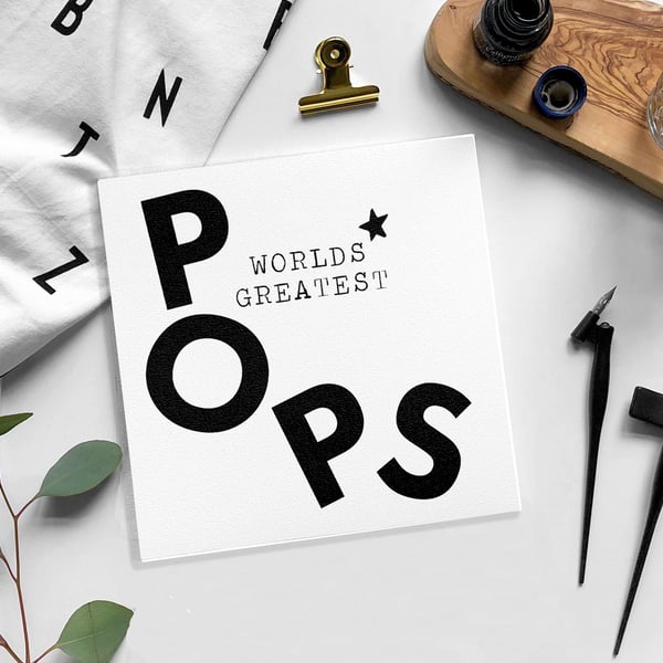 POPS Birthday Blank card