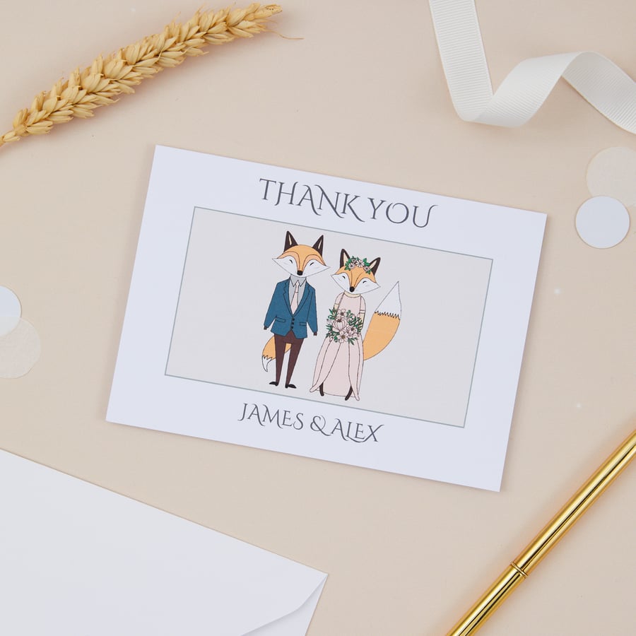 Personalised Wedding Thank You Card Sets