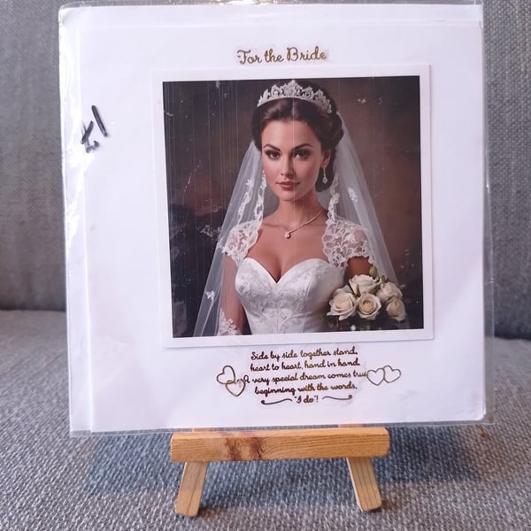 A bride in her wedding dress