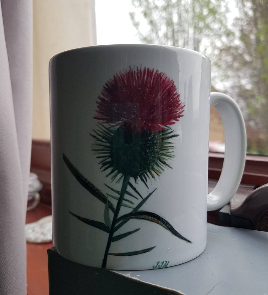 Scottish thistle Mugs 