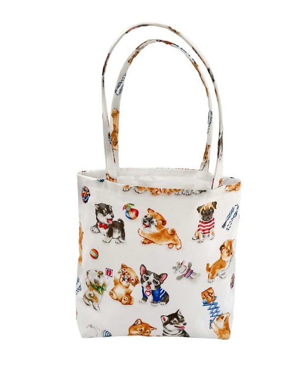 Children's Tote Bag Puppy Design. Children's-Baby Shower bag-Handmade-CTB108