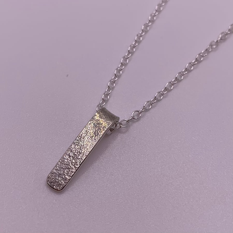 Silver Drop Pendant and Chain 