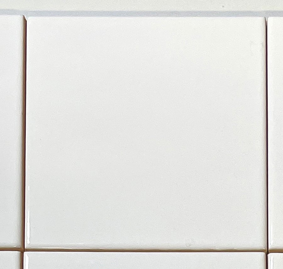 Blank White Kiln Fired Ceramic Kitchen Wall Tile - choose a size 