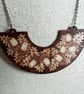 Pyrography acorn & oak leaf pendant - Image 1