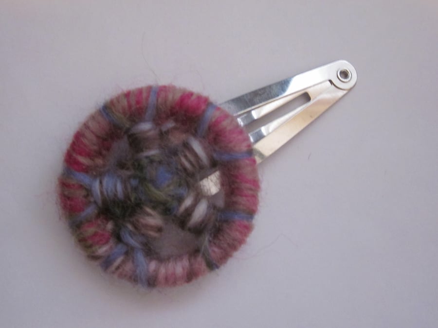 Woolly windmill dorset button hair clip - Spring