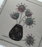 Embroidered appliqué greetings card with envelope - Image 2