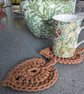 Leaf coaster, chunky mat, cotton coasters, plant lovers gift - Image 4