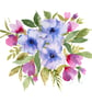 Loose Watercolour Floral Print Available in A4 and A5