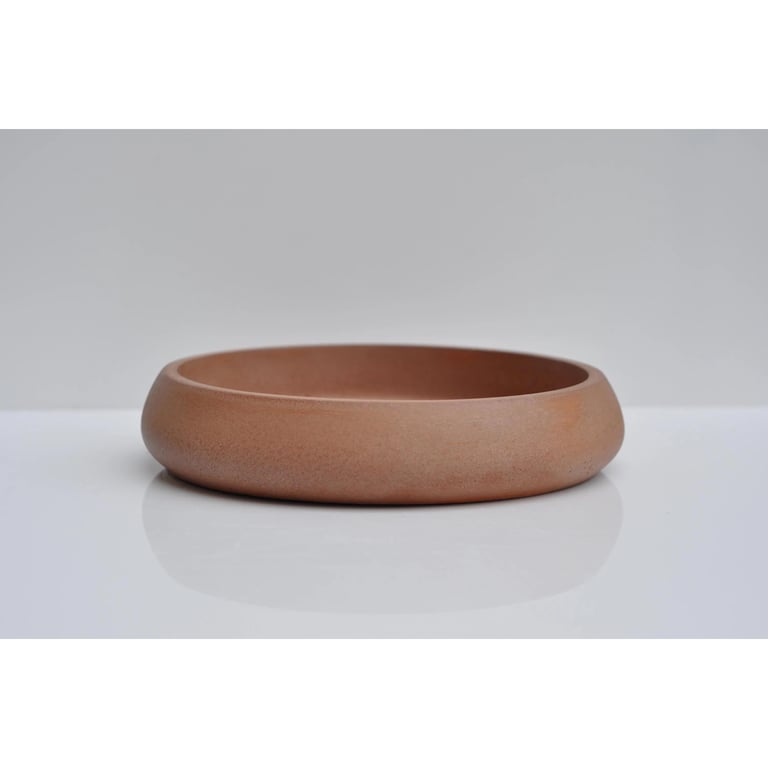 Medium Concrete Bowl Handmade Orange Modern Home Decor