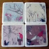 natural stone decorated coasters