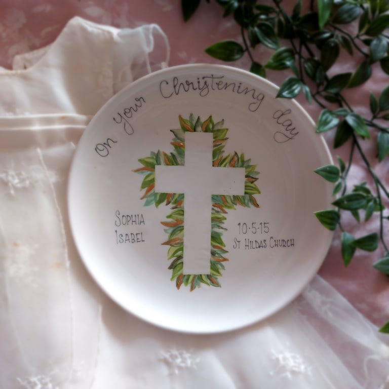 Christening gift plate, personalised christening gift, baptism gift, baptism