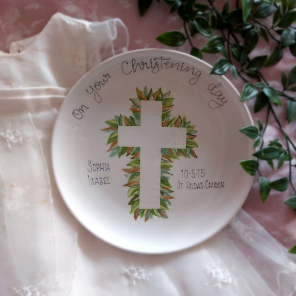 Christening gift plate, personalised christening gift, baptism gift, baptism