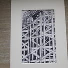 Line drawing of an Edinburgh building site