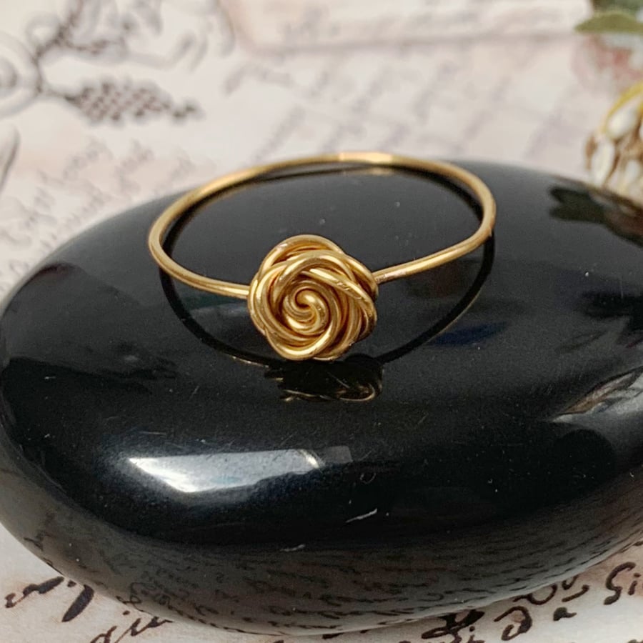 Gold Rose Ring