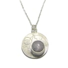 sterling silver disc with star sapphire