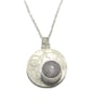 sterling silver disc with star sapphire