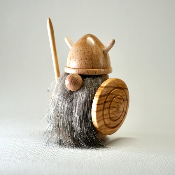 Wood turned Viking Gonk gnome. Gift for him for her.