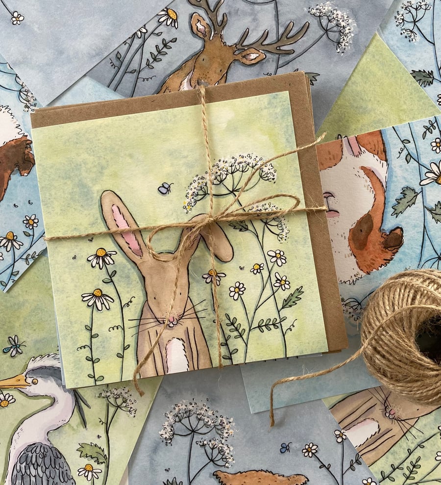 Mixed pack of 8 Greetings Cards