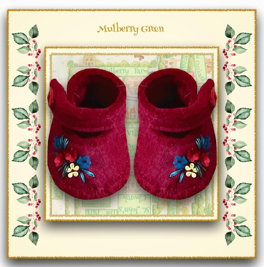 Reserved for Tina - Cherry Red Christmas Shoes