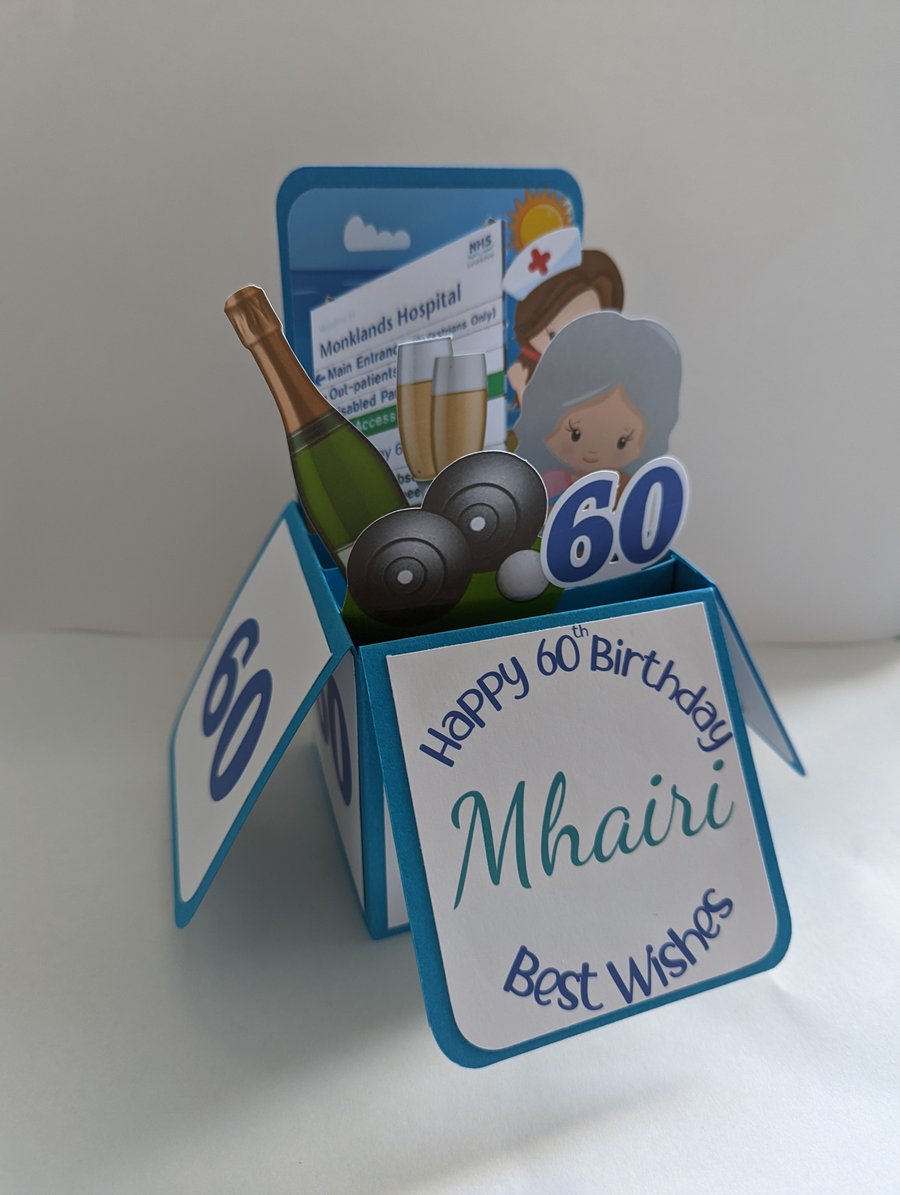 60th Birthday Box Card - Favourite Things - made to order