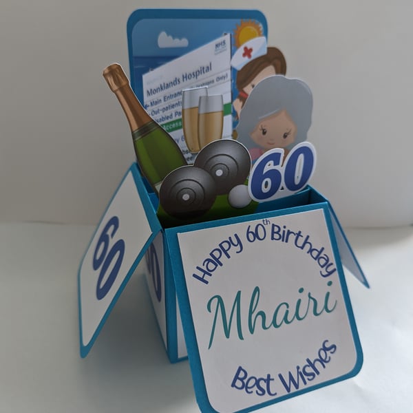 60th Birthday Box Card - Favourite Things - made to order